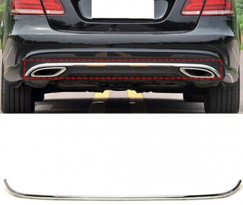 CHROME REAR DIFFUSER AMG W212 LCI CENTER